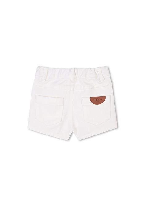 Shorts In Denim Off White CHLOÉ KIDS | C20530117